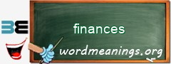 WordMeaning blackboard for finances